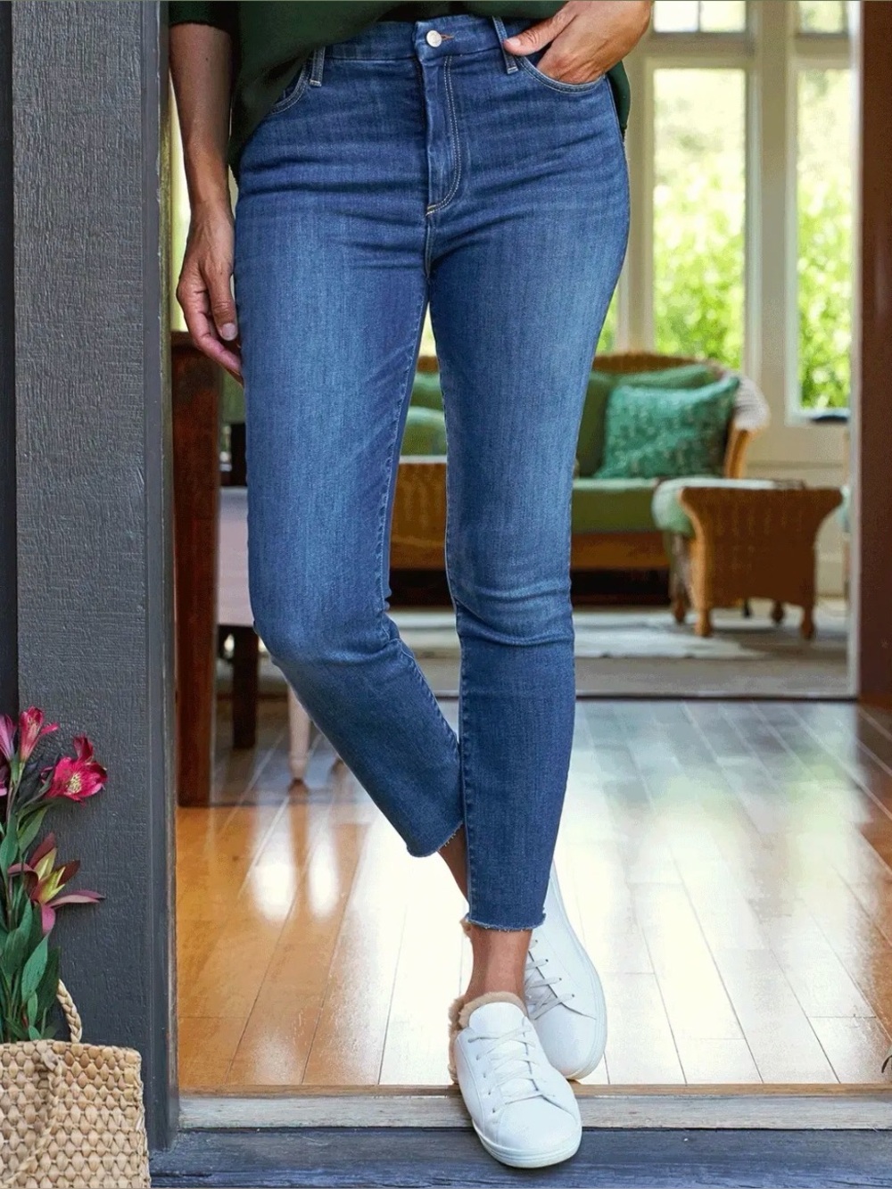 Frank and Eileen Sligo casual summer blue skinny high rise denim jeans size 29